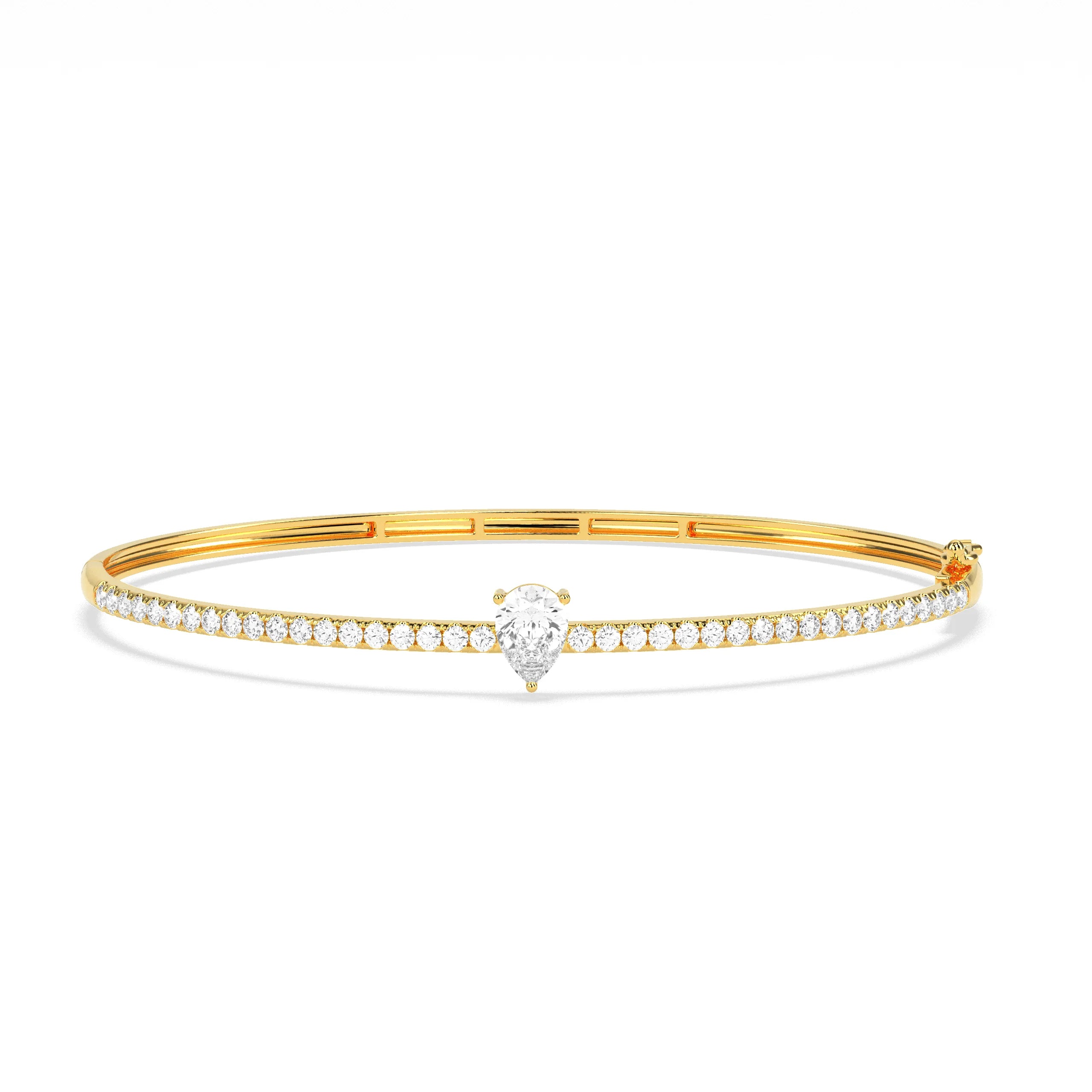 Elegance Pear Diamond Bangle - Godahari Dev Jewells