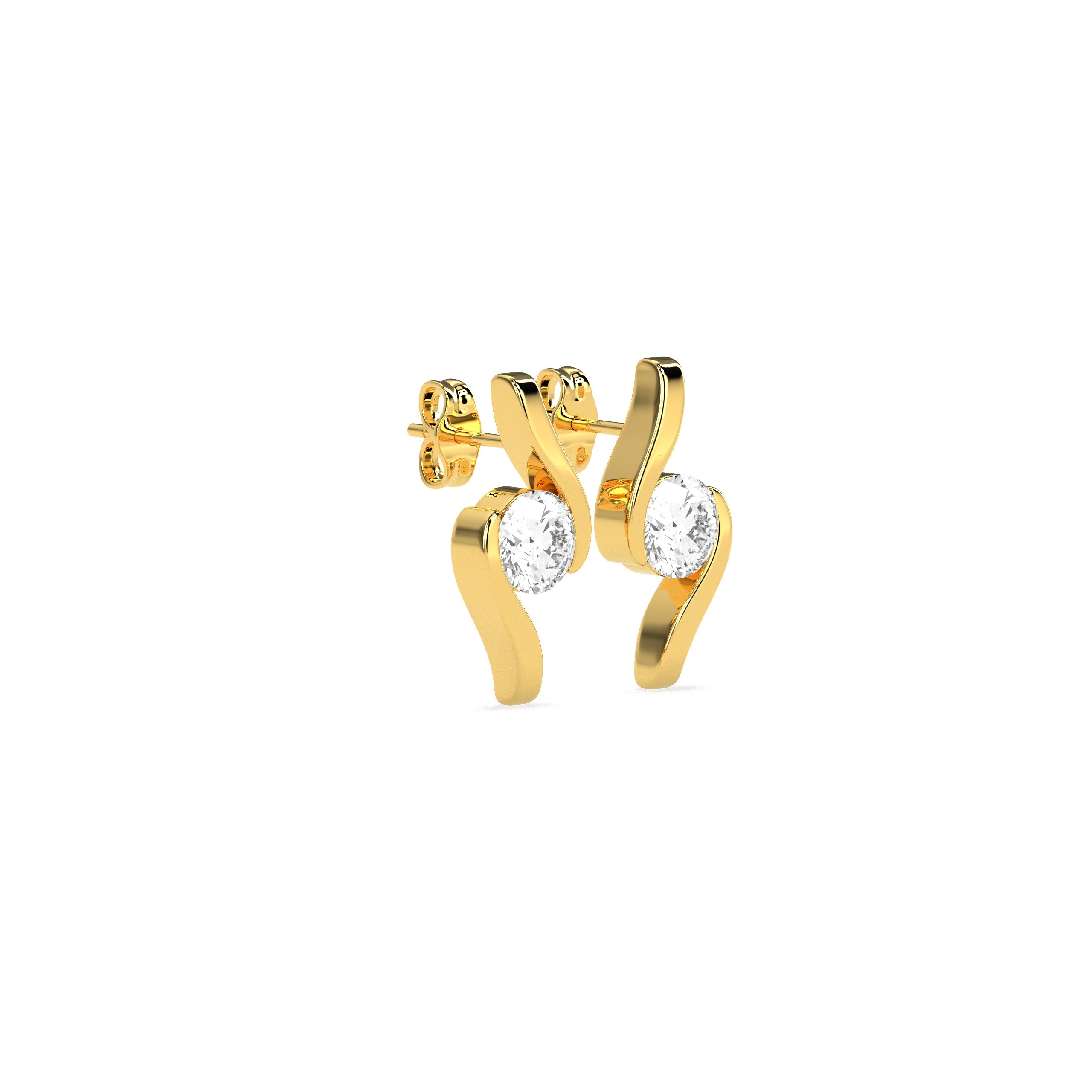 Timeless Solitaire Stud Earrings - Godahari Dev Jewells