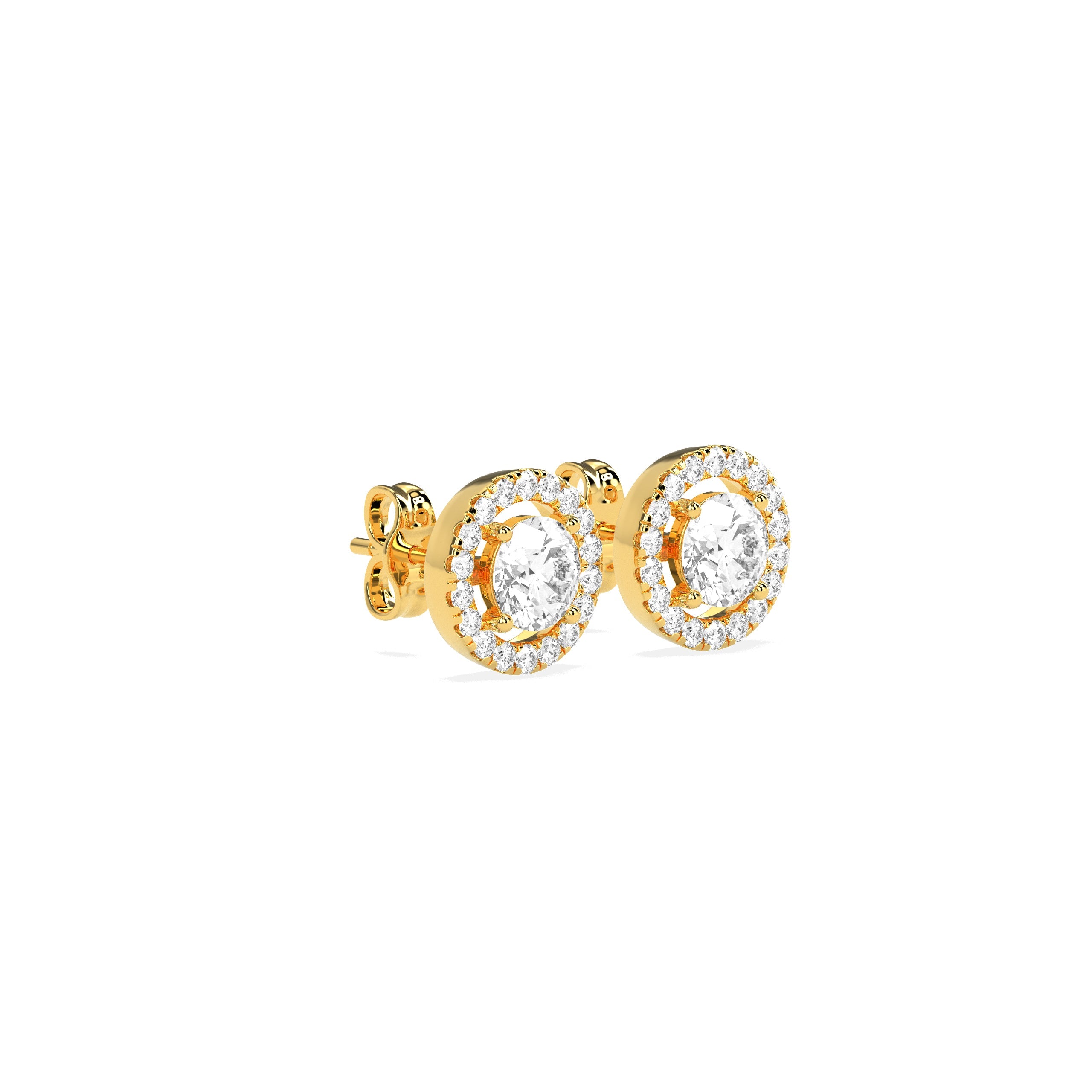 Exquisite Solitaire 4-Prong Stud Earring - Godahari Dev Jewells