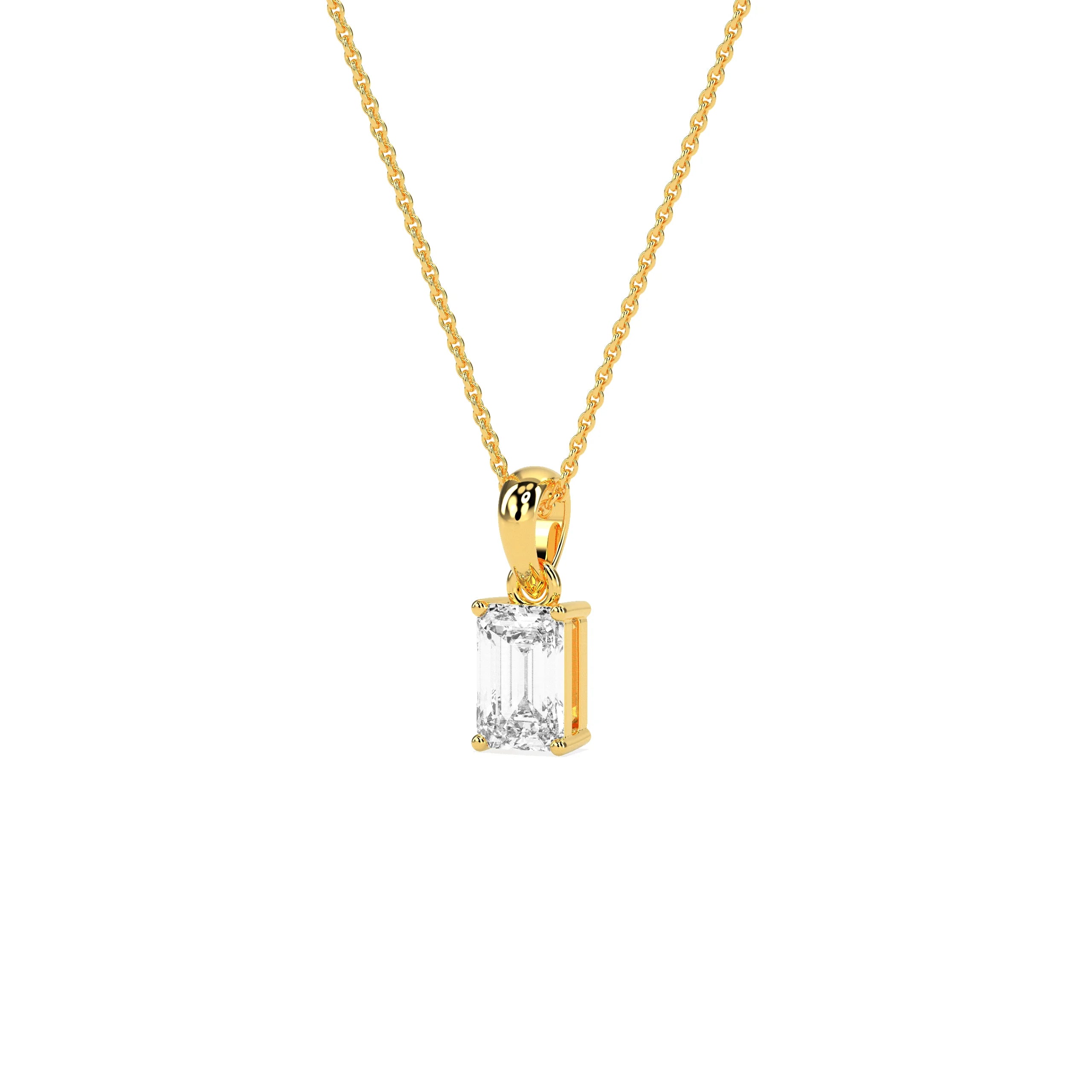 Elegant Solitaire 4-Prong Studded Pendant - Godahari Dev Jewells