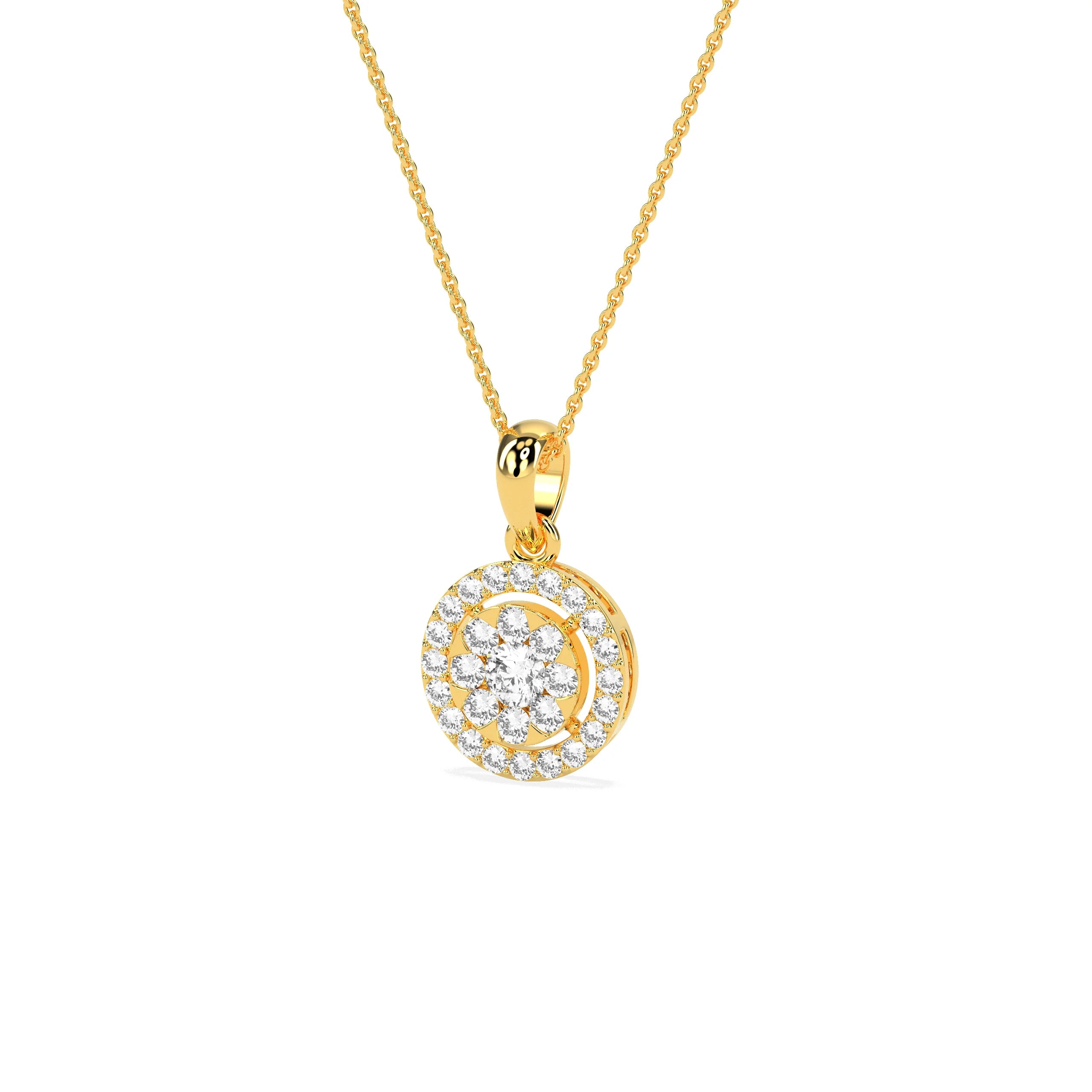 Unique Cluster Round Diamond beauty Pendant - Godahari Dev Jewells