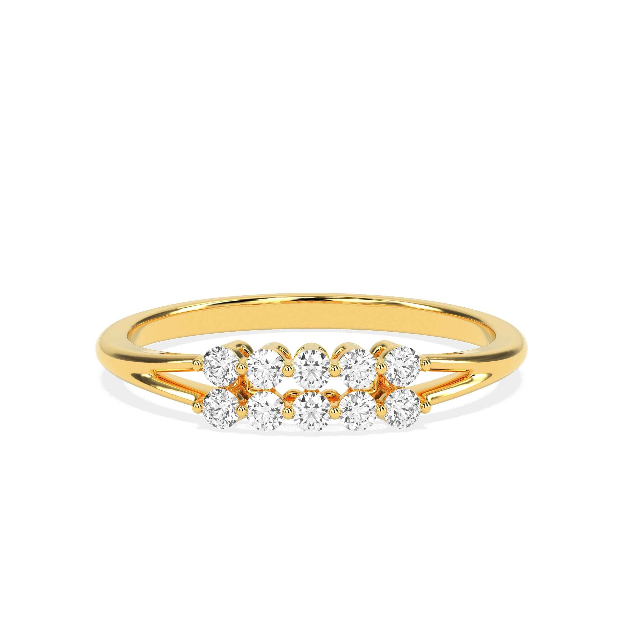 0.26 Ct Diamond Wedding Band - GodahariDev Jewells