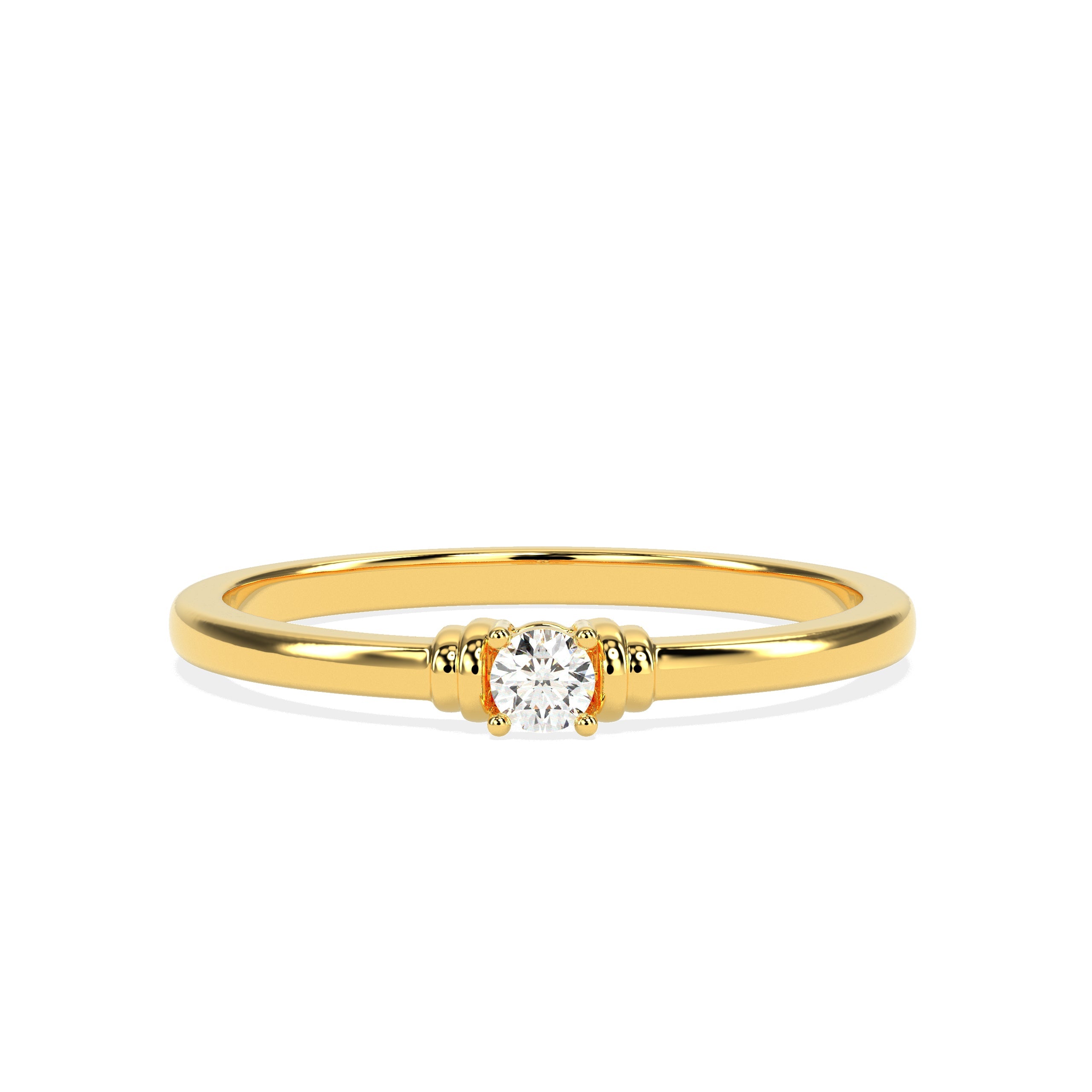 0.08 CT Round Diamond RING - Godahari Dev Jewells