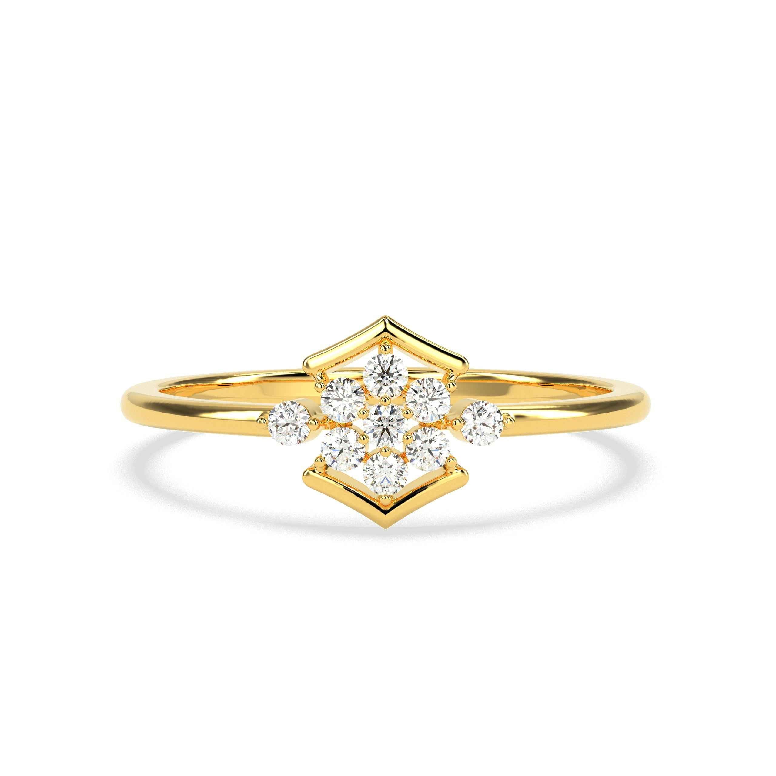 0.18 CT Cluster Diamond RING - GodahariDev Jewells