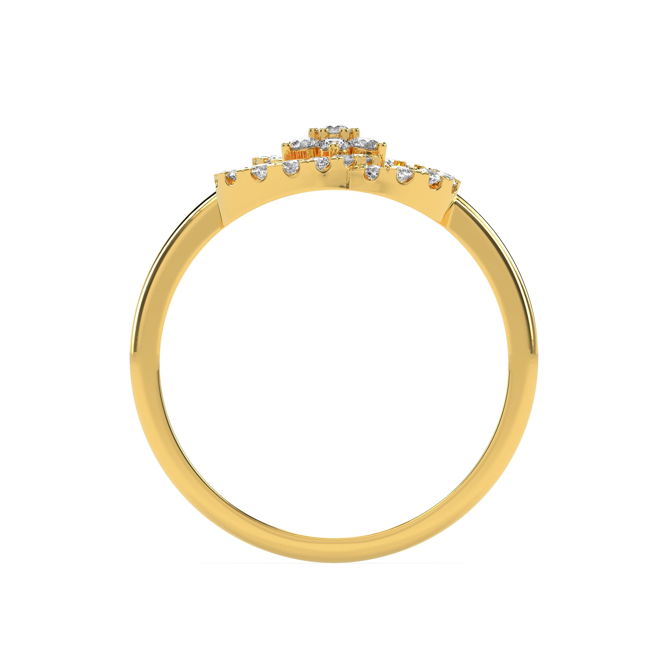 0.29 CT Blooming Orbit Diamond RING - Godahari Dev Jewells