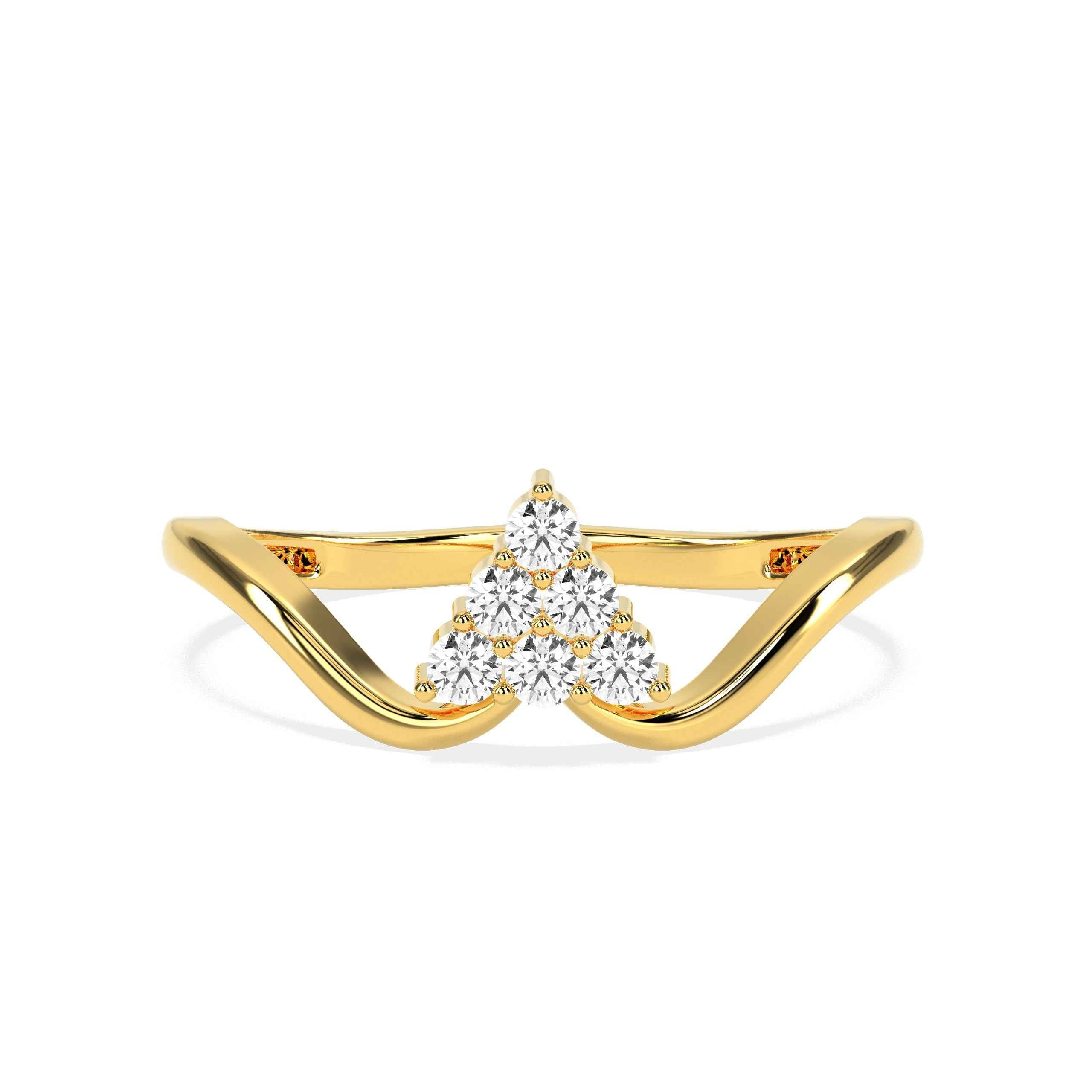 0.15 CT Cluster Round Diamond Ring - GodahariDev Jewells