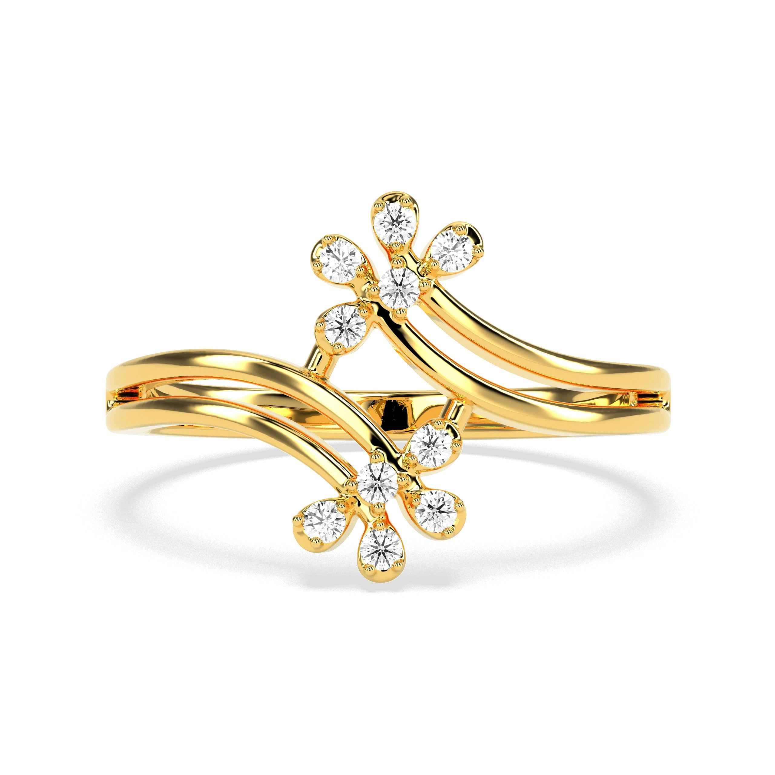 0.1 CT Cluster Round Diamond Ring - GodahariDev Jewells