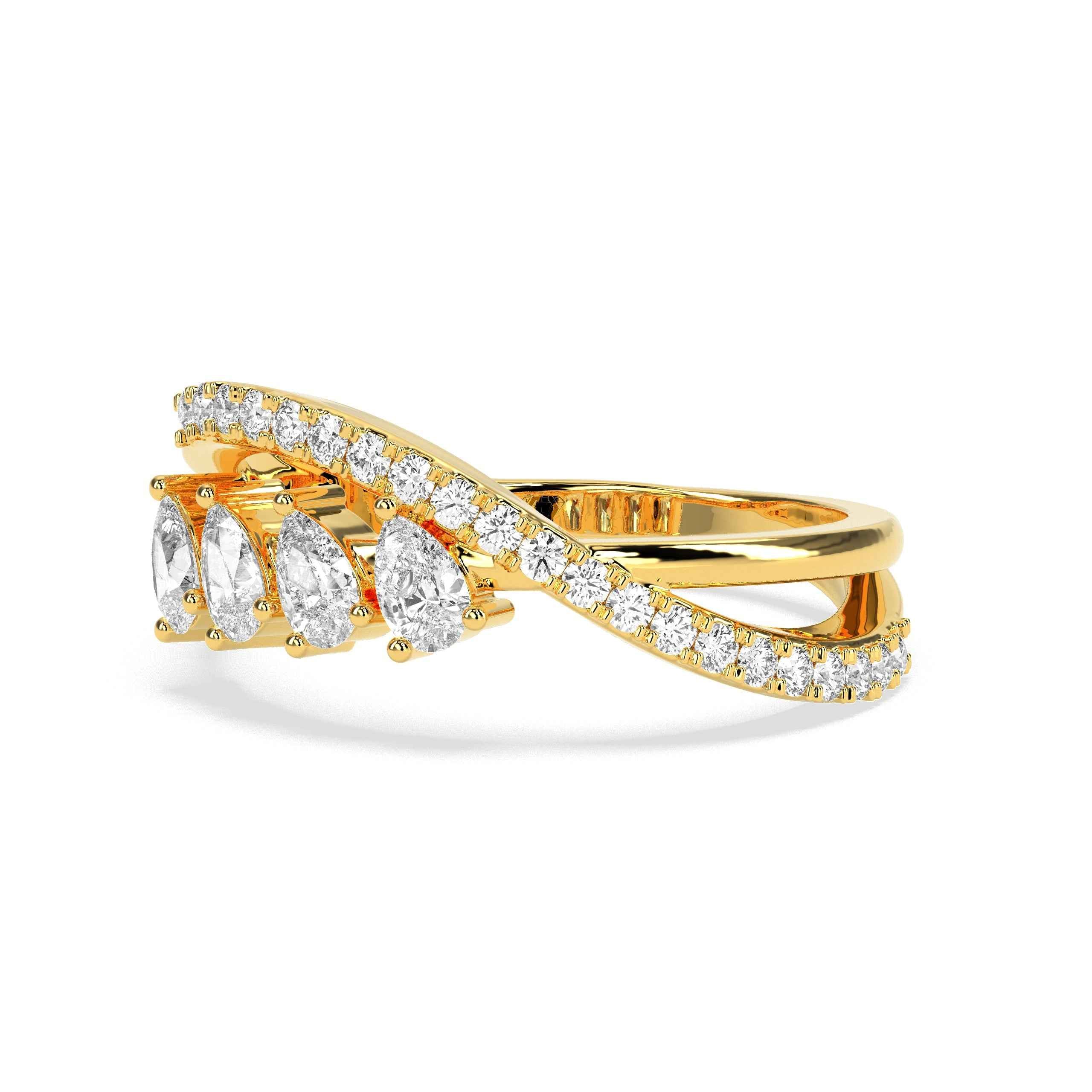 0.58 CT Band Round Diamond Ring - GodahariDev Jewells