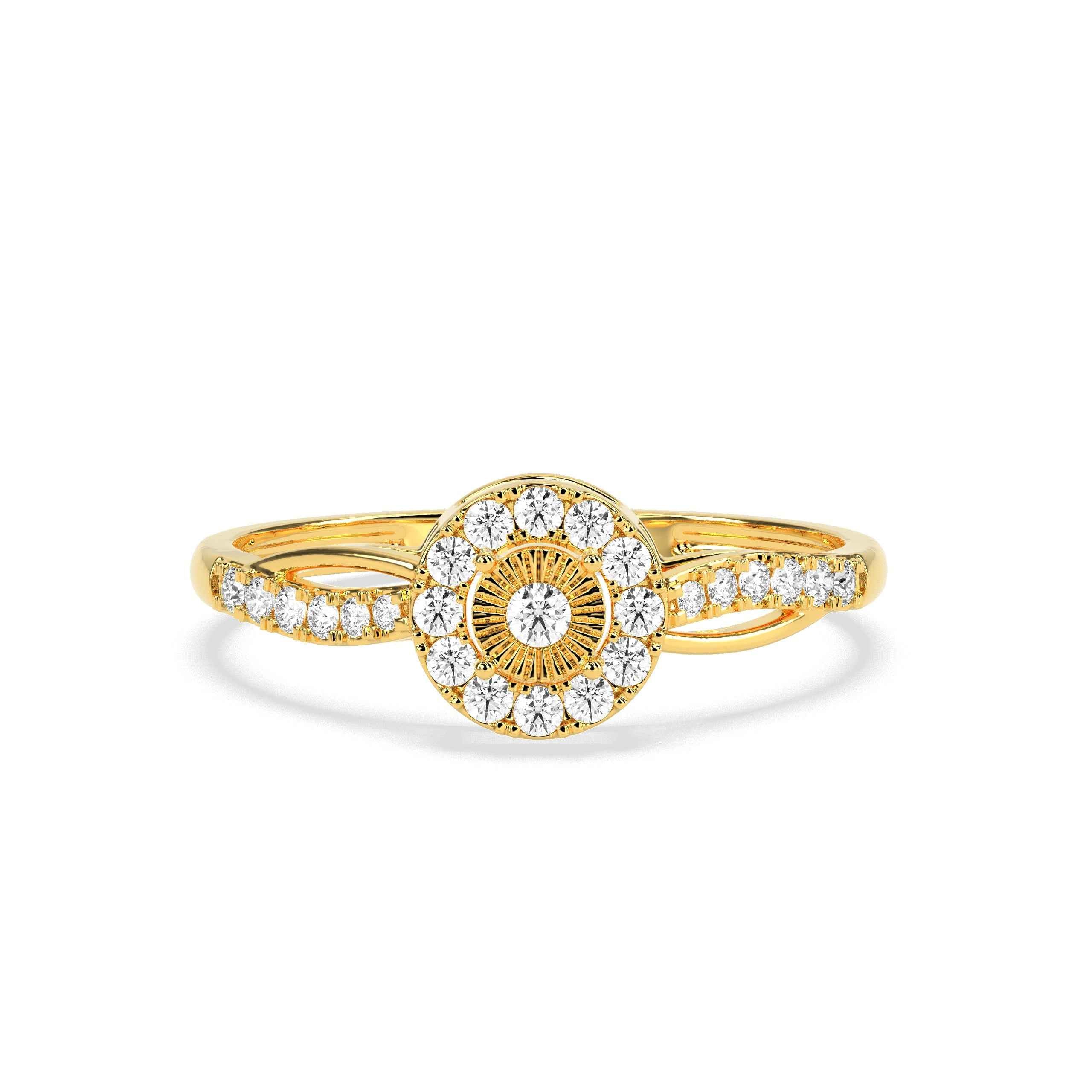 0.22 CT Solitaire Round Diamond Ring - GodahariDev Jewells