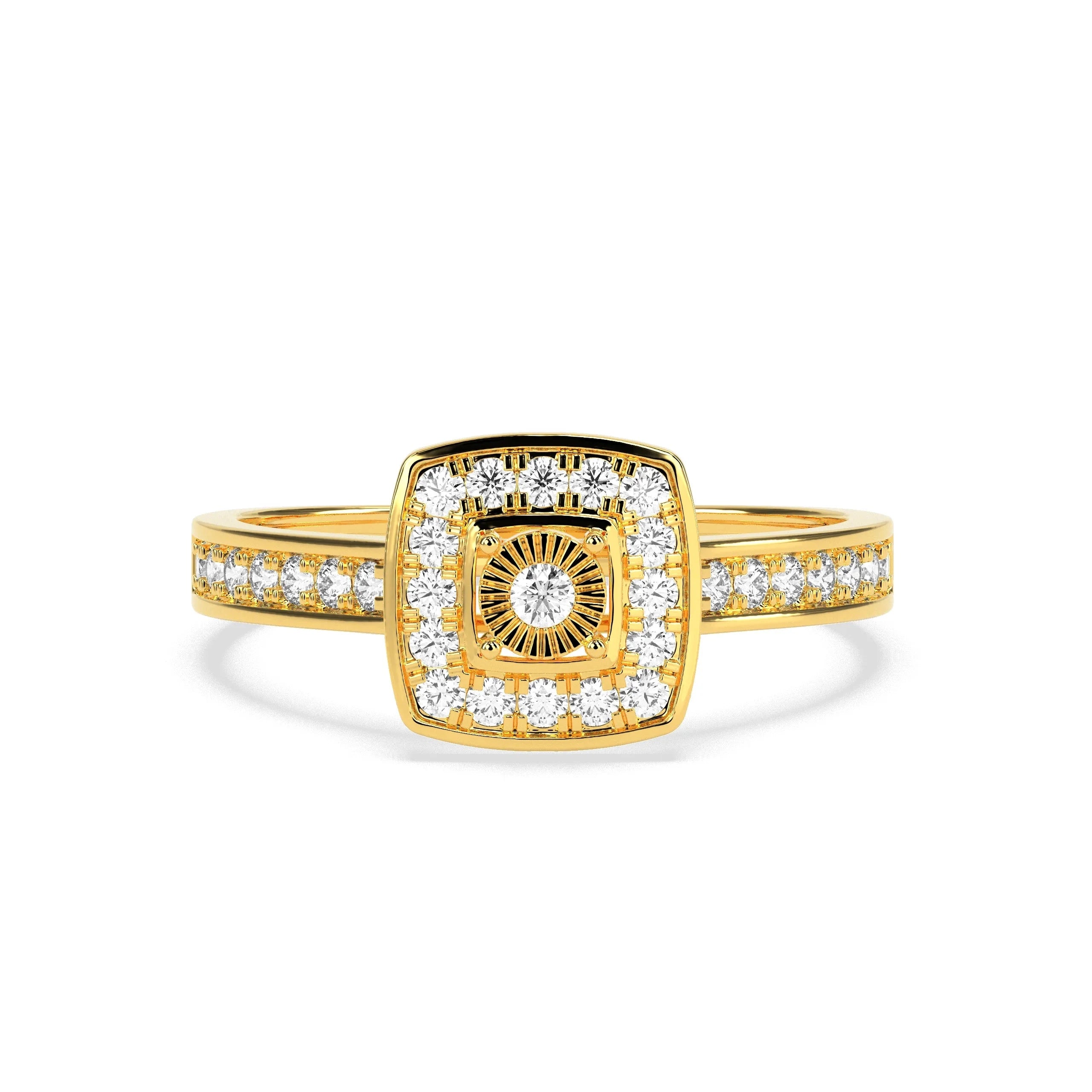 0.49-ct-cluster-diamond-ring - Godahari Dev Jewells