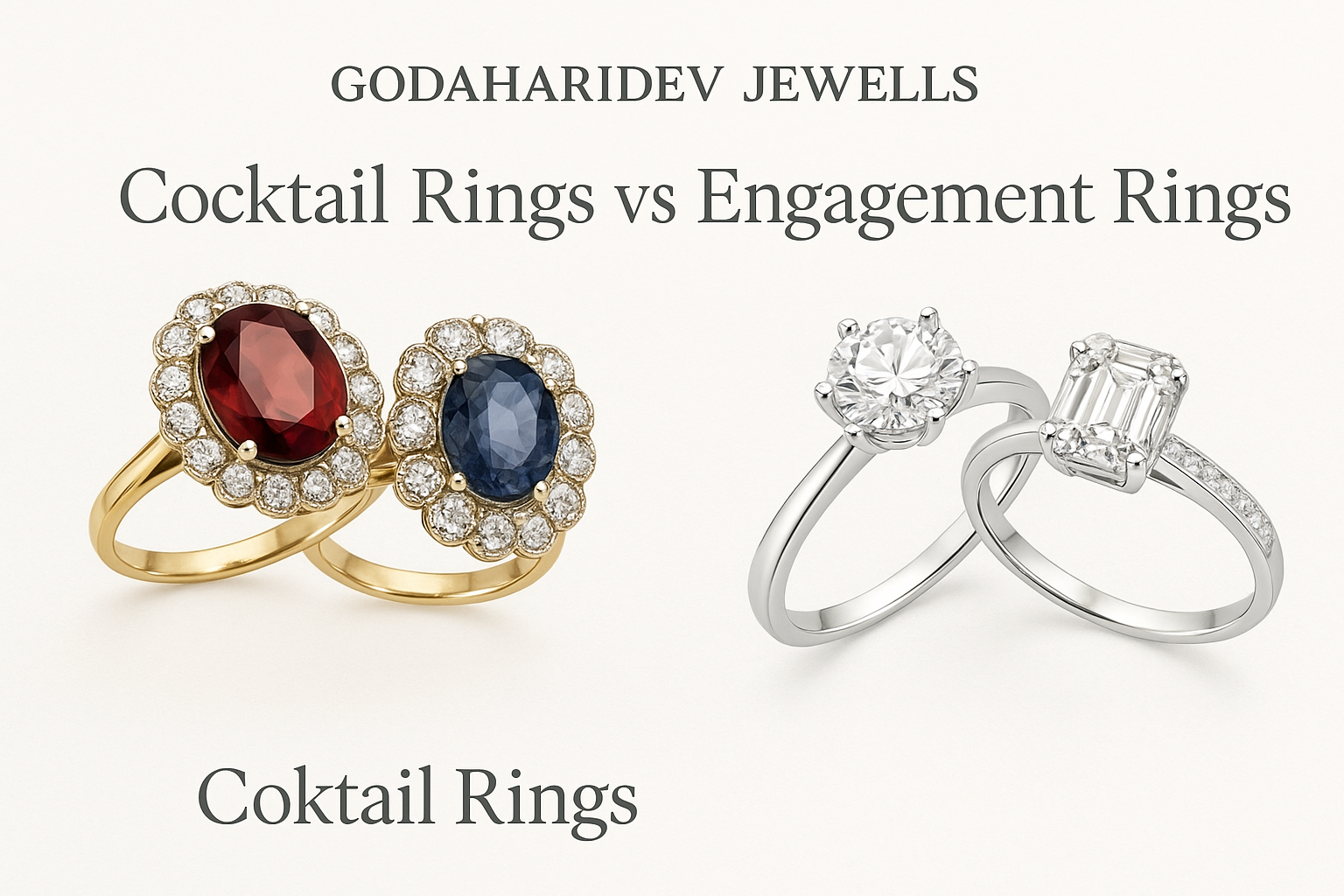 Cocktail Rings vs Engagement Rings: A Comparison of Their Distinct Roles and Value
