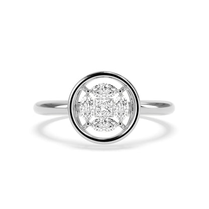 Sculpted Shimmer Diamond Ring