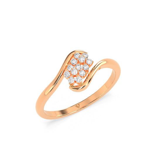 Luminous Wave Diamond Ring