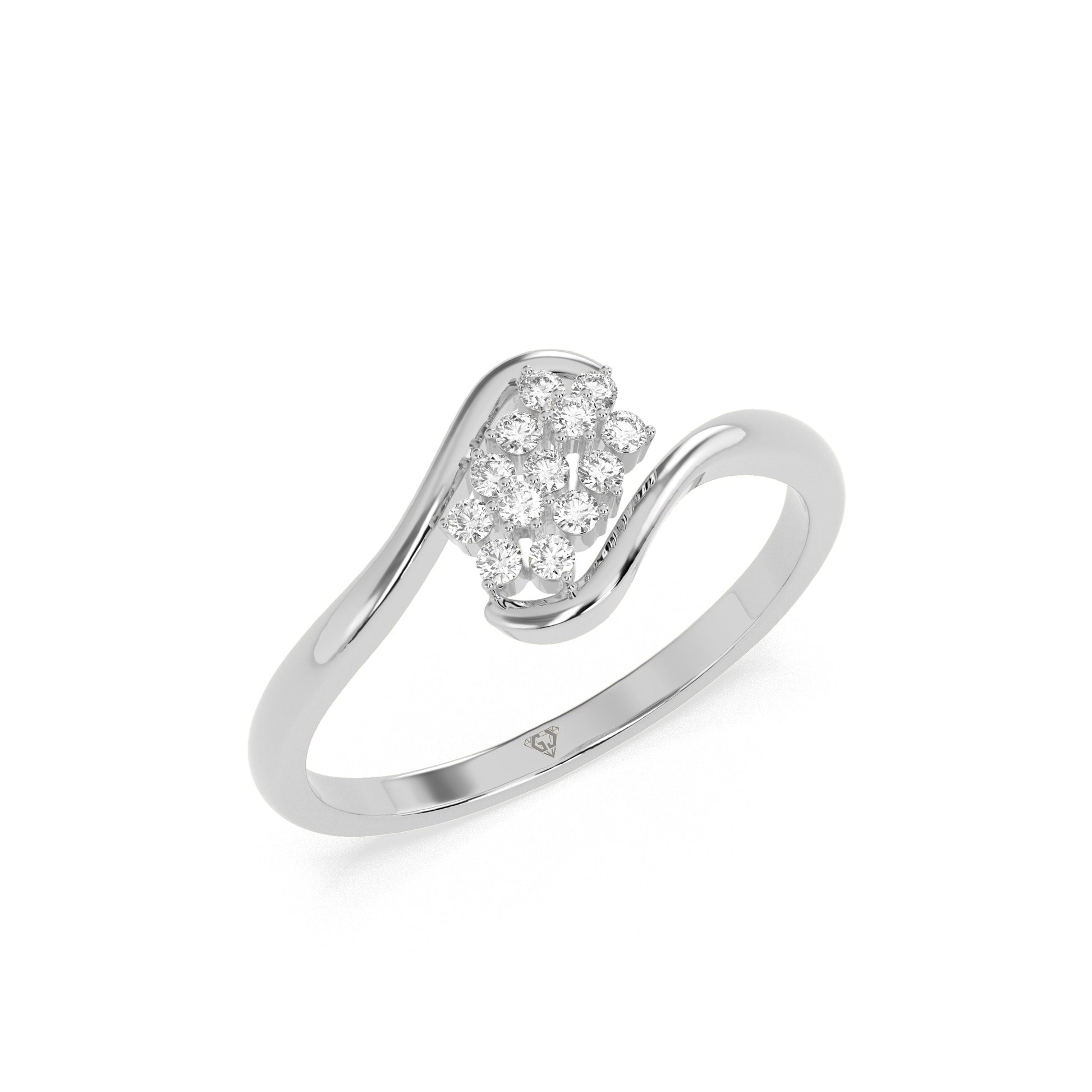 Luminous Wave Diamond Ring