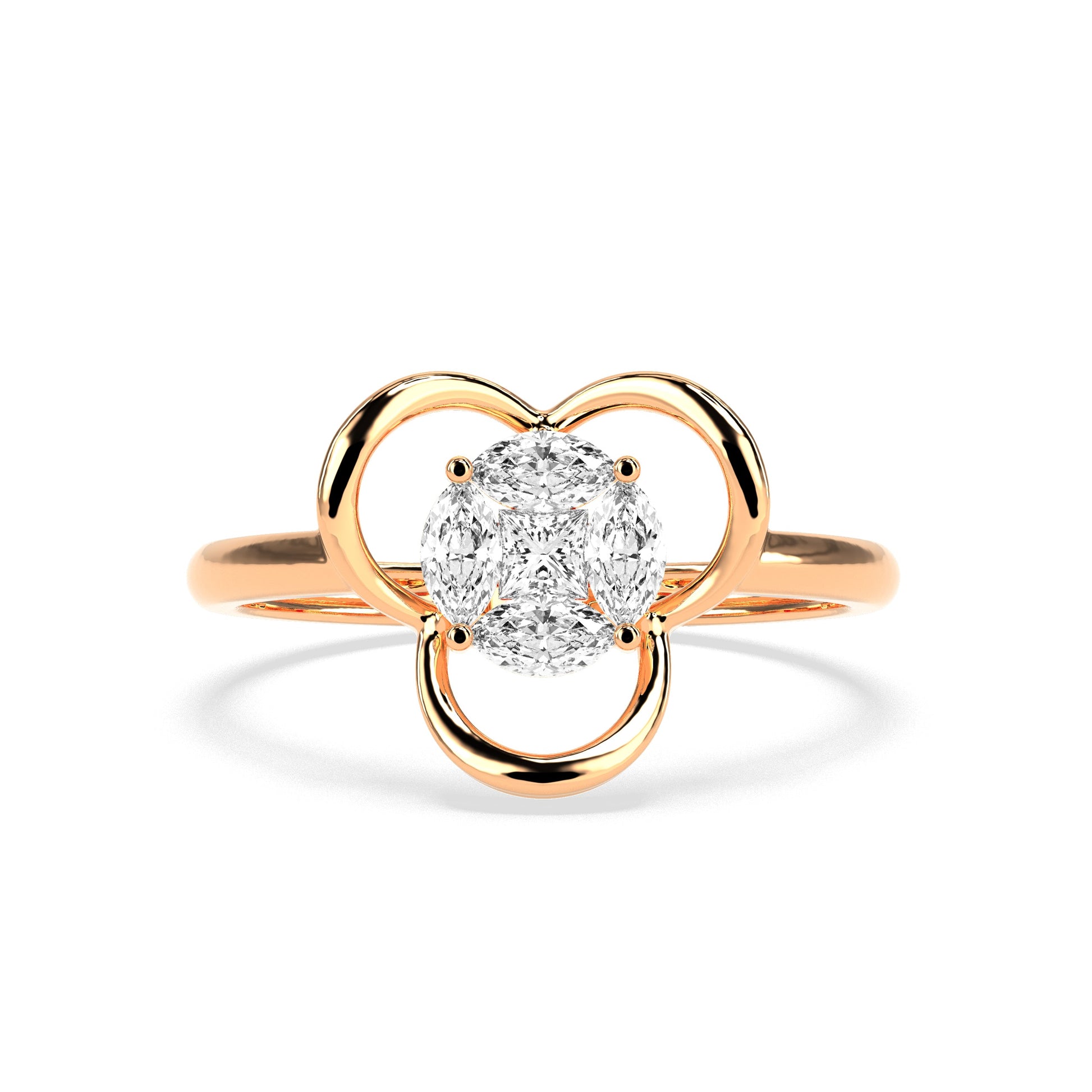 Contemporary Charm Diamond Ring