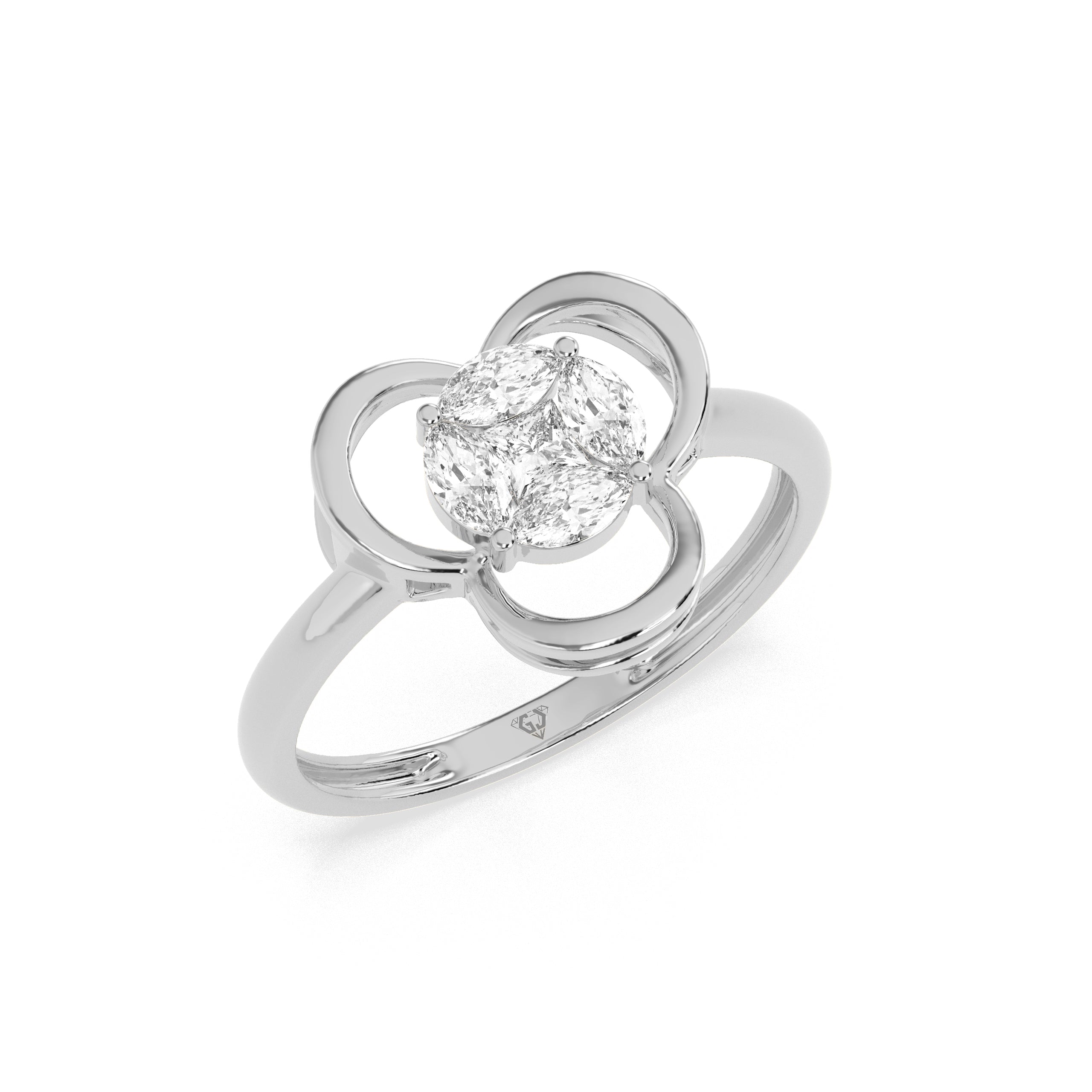 Contemporary Charm Diamond Ring