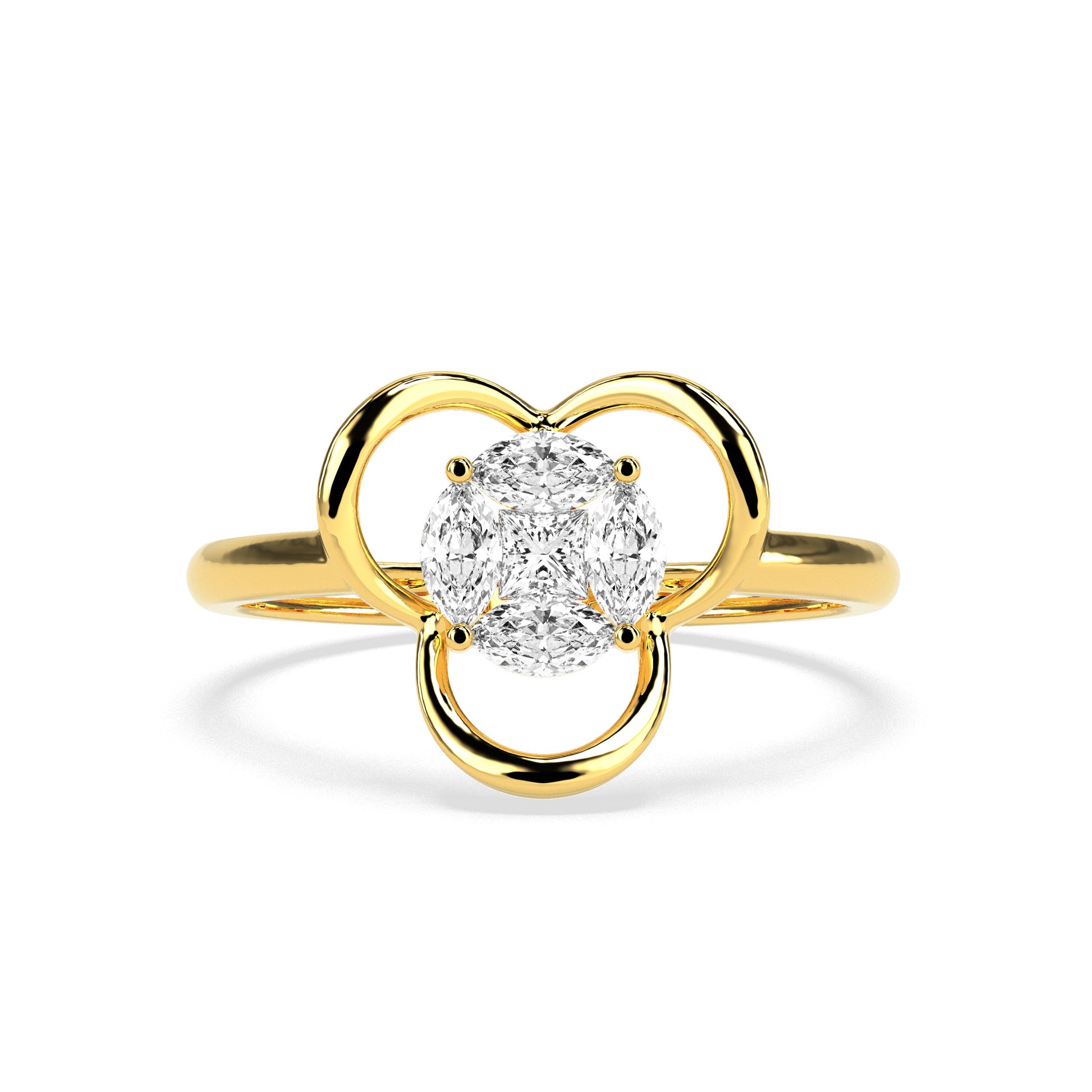 Contemporary Charm Diamond Ring