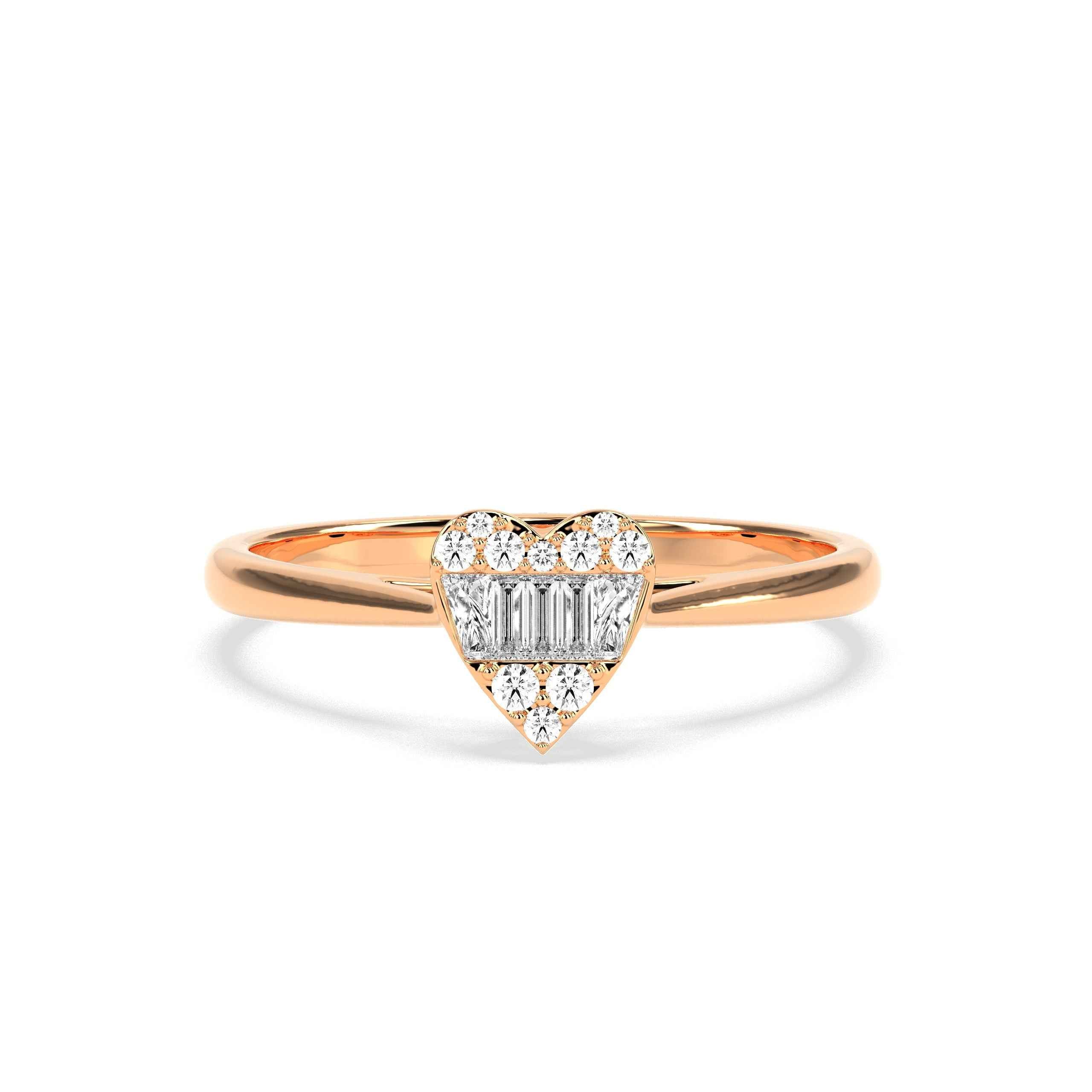 0.17 Cts. Heart-Shaped Cluster Diamond Engagement Ring (Copy)