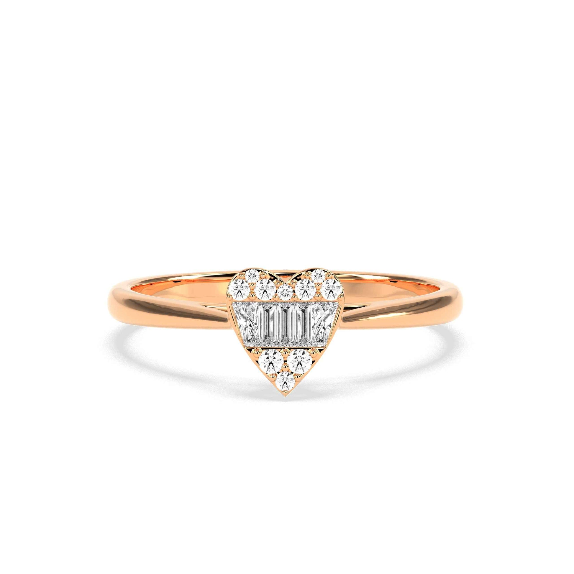 0.17 Cts. Heart-Shaped Cluster Diamond Engagement Ring (Copy)