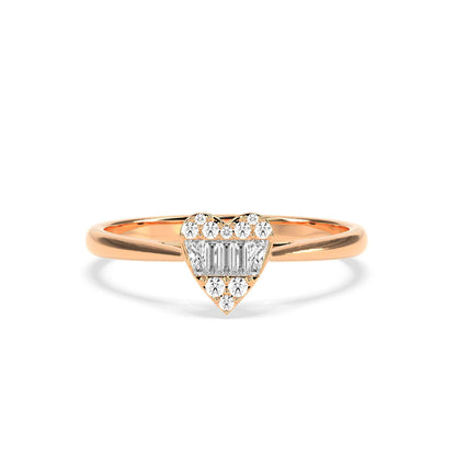 0.17 Cts. Heart-Shaped Cluster Diamond Engagement Ring (Copy)