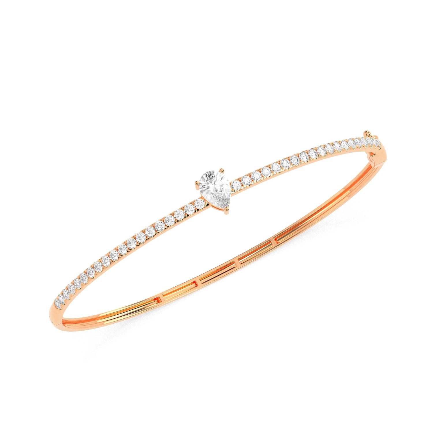Elegance Pear Diamond Bangle