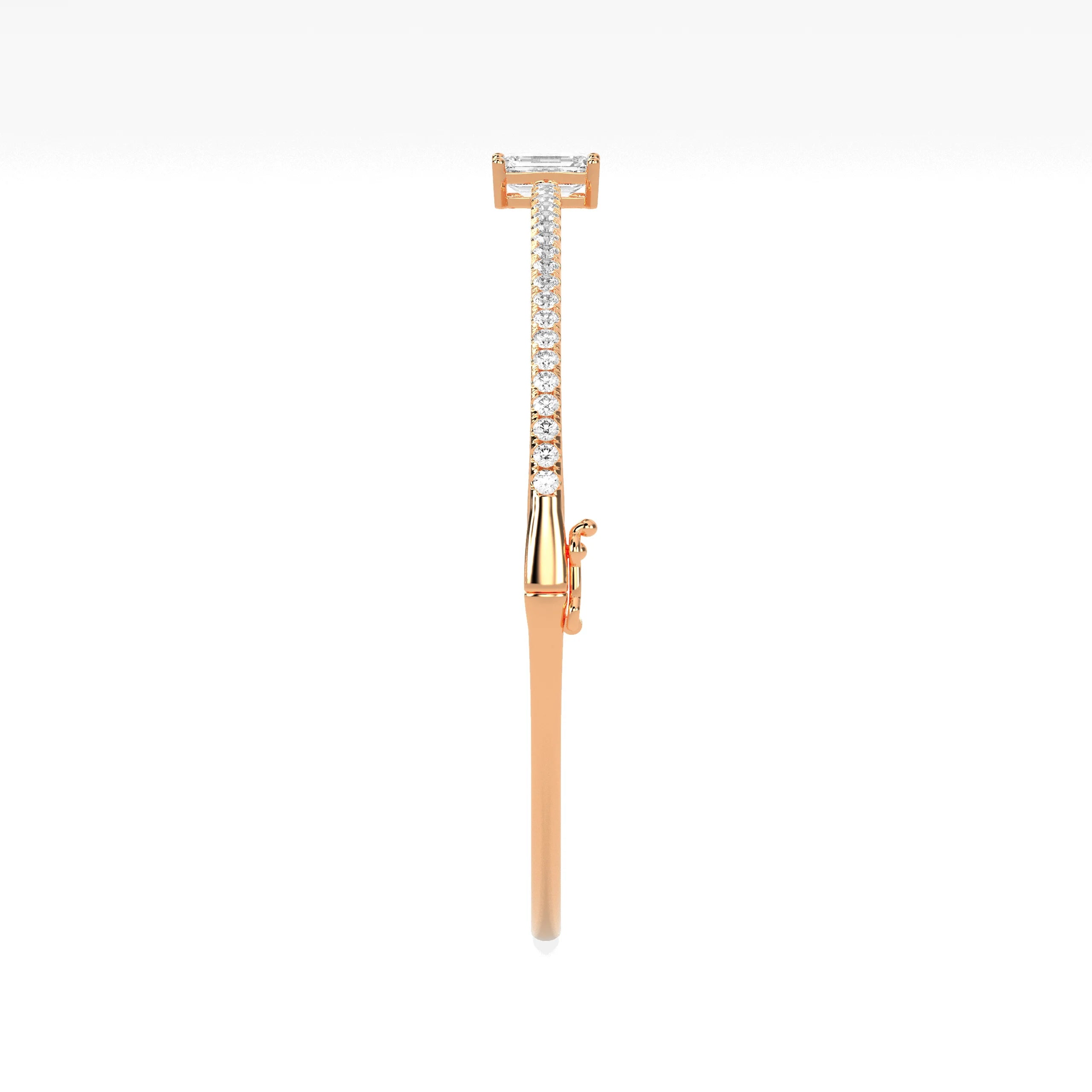 Luxury emerald diamond bangle with sparkling round diamonds - Godahari Dev Jewells