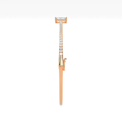 Luxury emerald diamond bangle with sparkling round diamonds - Godahari Dev Jewells