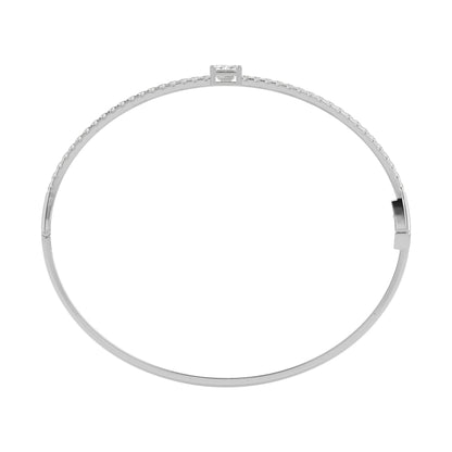 Luxury emerald diamond bangle with sparkling round diamonds - Godahari Dev Jewells