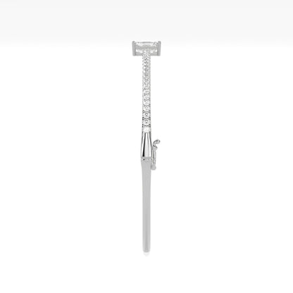 Luxury emerald diamond bangle with sparkling round diamonds - Godahari Dev Jewells