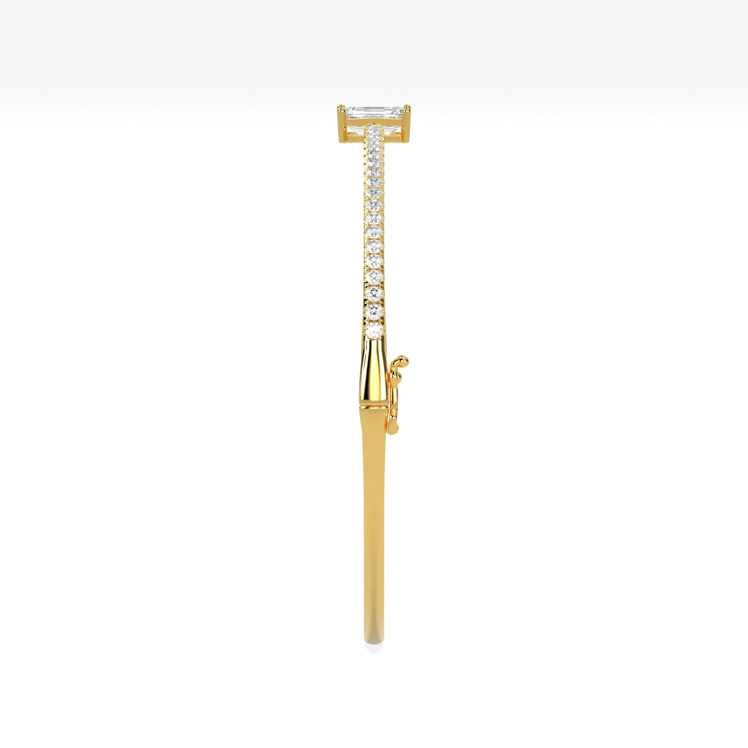 Luxury emerald diamond bangle with sparkling round diamonds - Godahari Dev Jewells