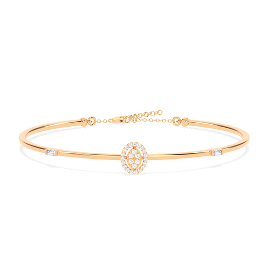 Luxurious flush-set diamond bracelet. Pave edges - Godahari Dev Jewells