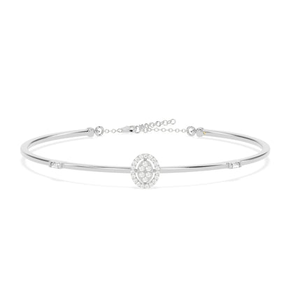 Luxurious flush-set diamond bracelet. Pave edges - Godahari Dev Jewells