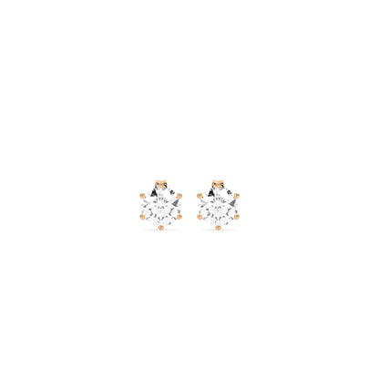 Elegant Solitaire 6-Prong Stud Earrings - Godahari Dev Jewells