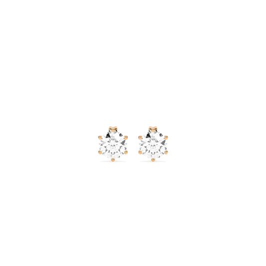Elegant Solitaire 6-Prong Stud Earrings - Godahari Dev Jewells