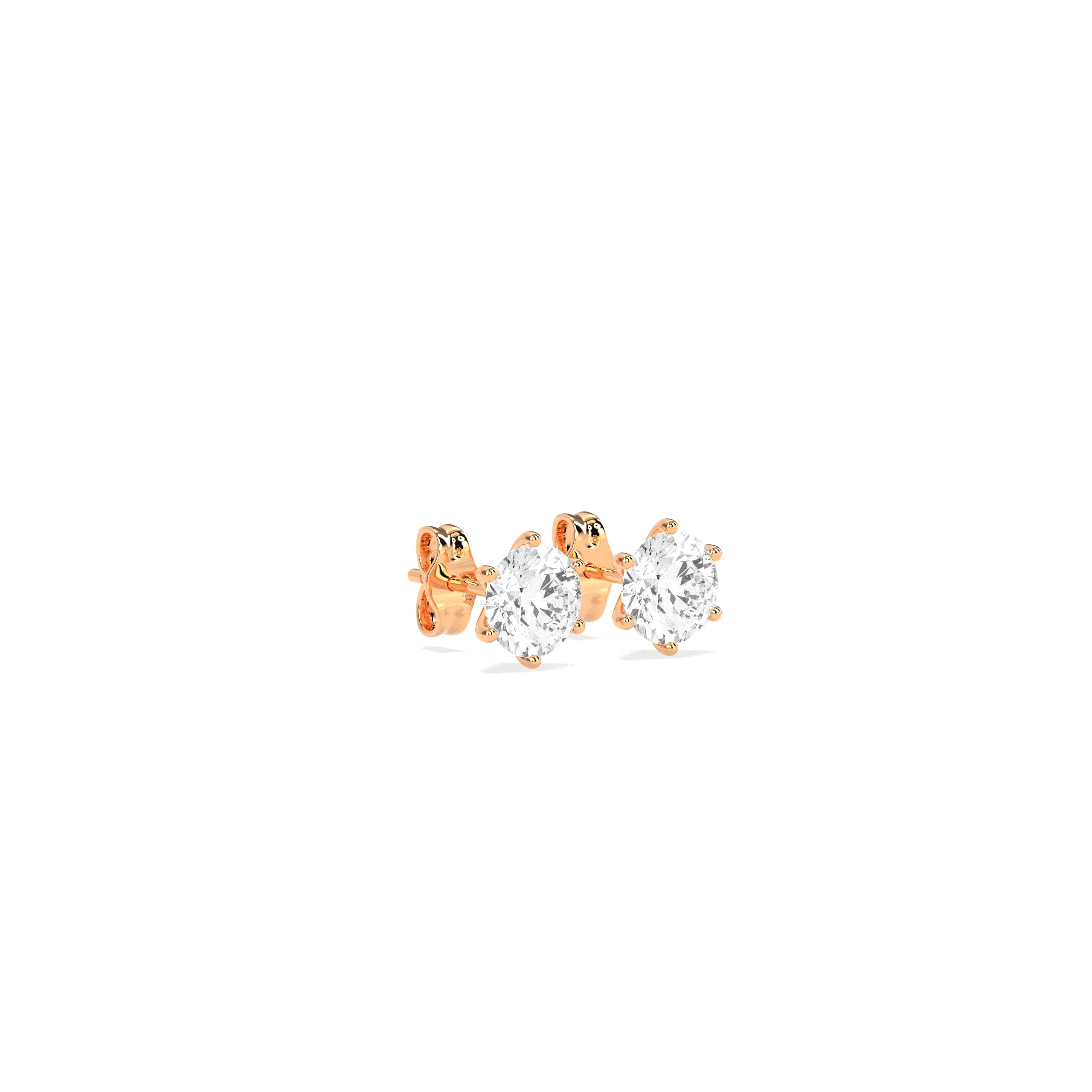 Elegant Solitaire 6-Prong Stud Earrings - Godahari Dev Jewells