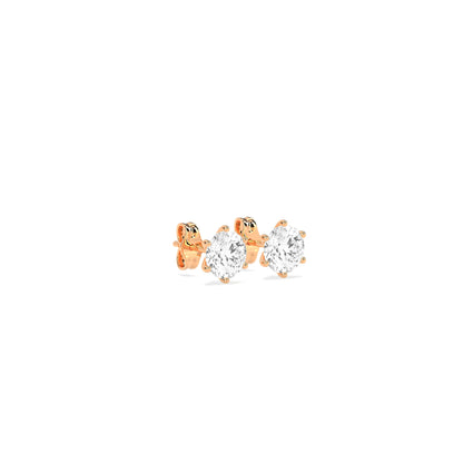 Elegant Solitaire 6-Prong Stud Earrings - Godahari Dev Jewells