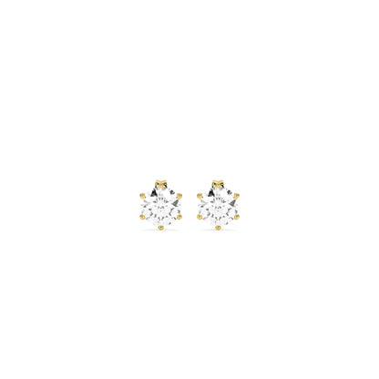 Elegant Solitaire 6-Prong Stud Earrings - Godahari Dev Jewells