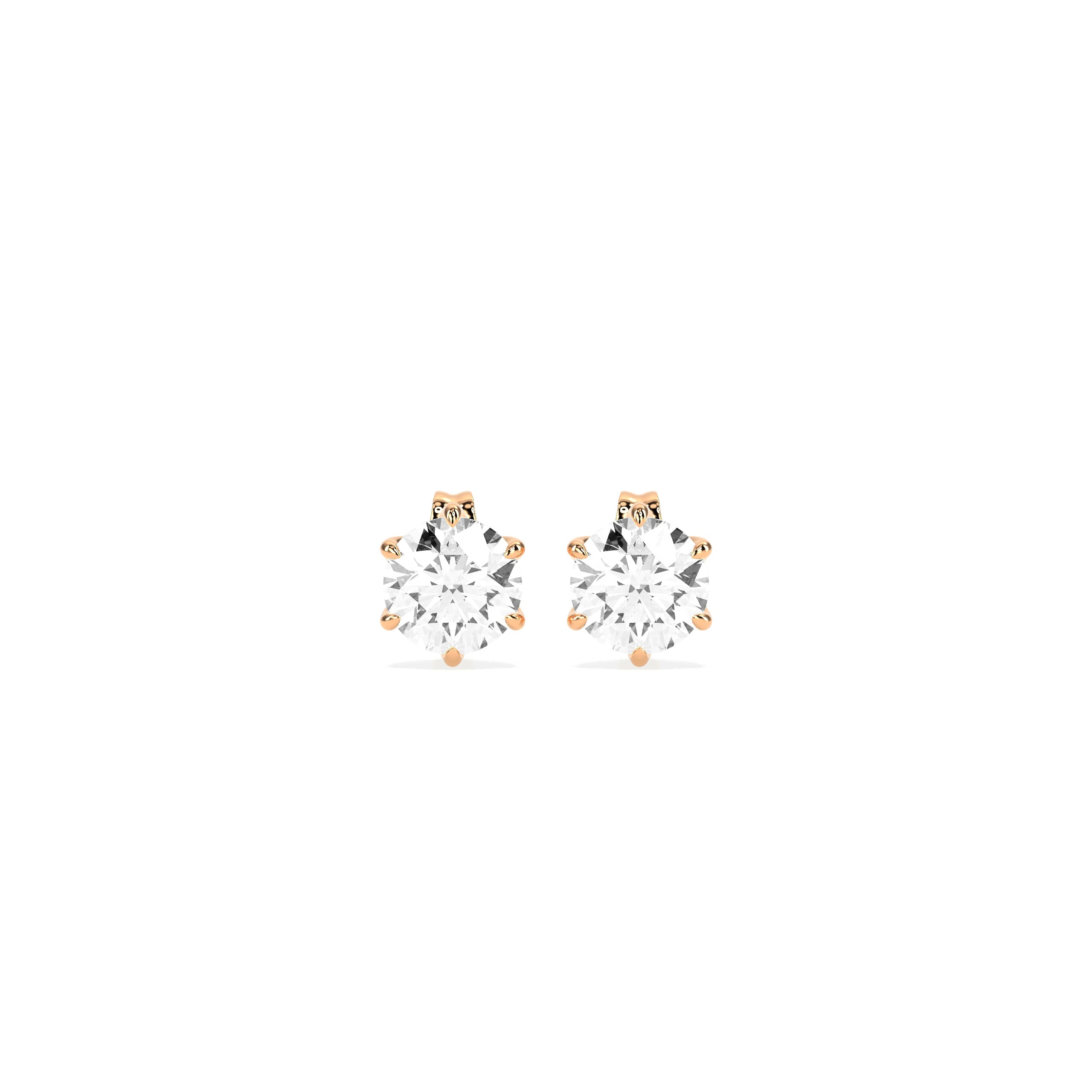 Illuminate Your Look with Solitaire 6-Prong Earrings - Godahari Dev Jewells