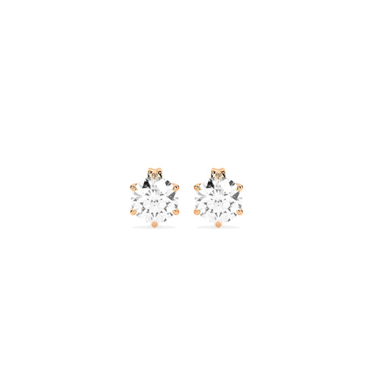 Illuminate Your Look with Solitaire 6-Prong Earrings - Godahari Dev Jewells