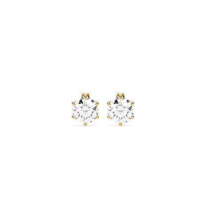 Illuminate Your Look with Solitaire 6-Prong Earrings - Godahari Dev Jewells