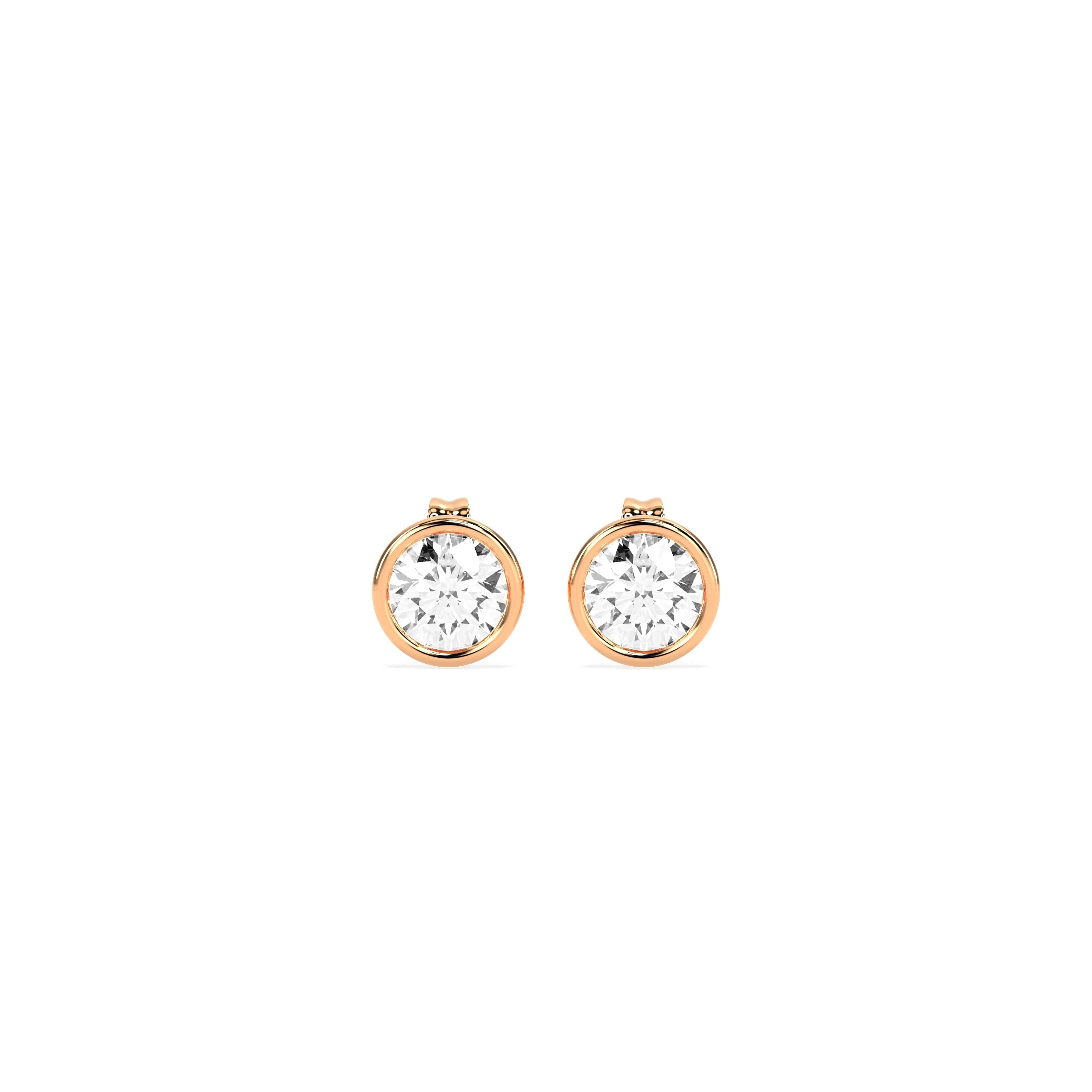 Stunning Solitaire Brazil Setting Stud Earrings - Godahari Dev Jewells