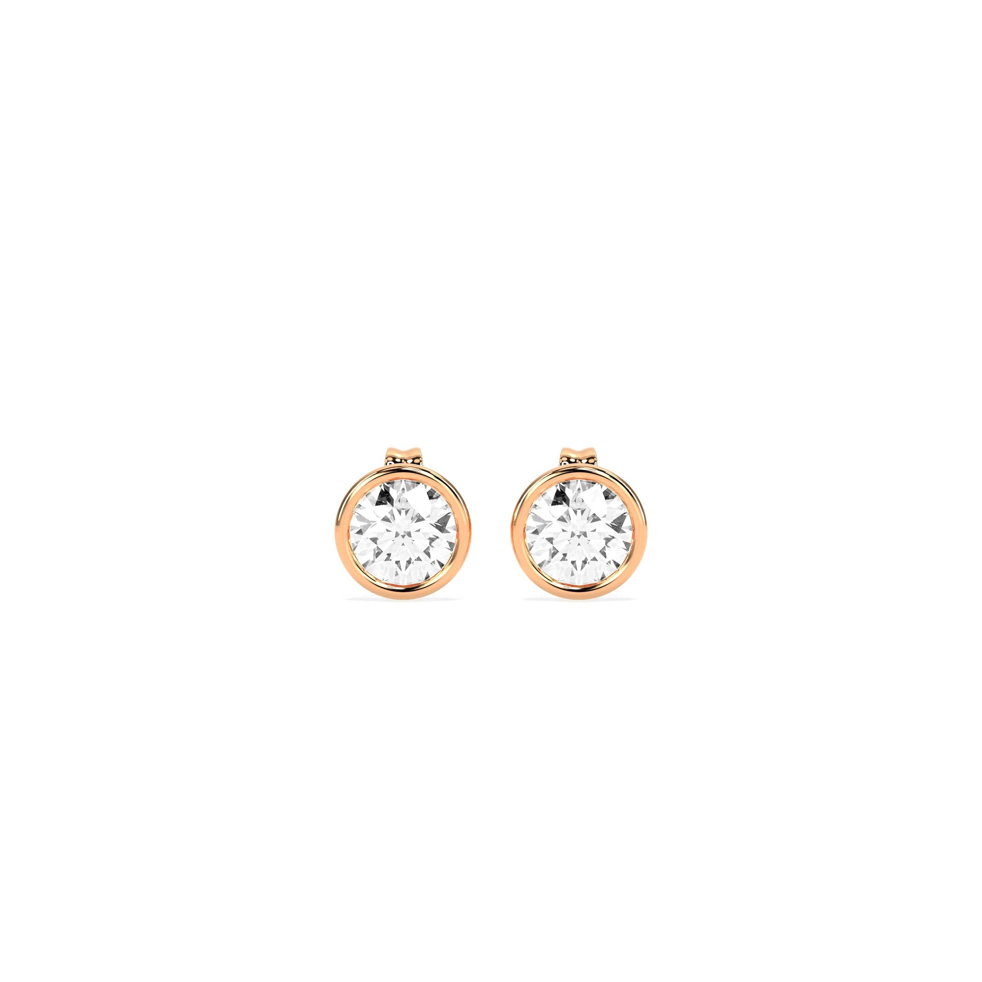 Stunning Solitaire Brazil Setting Stud Earrings - Godahari Dev Jewells