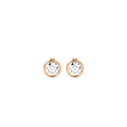 Stunning Solitaire Brazil Setting Stud Earrings - Godahari Dev Jewells