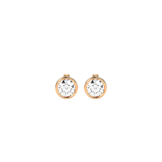 Stunning Solitaire Brazil Setting Stud Earrings - Godahari Dev Jewells