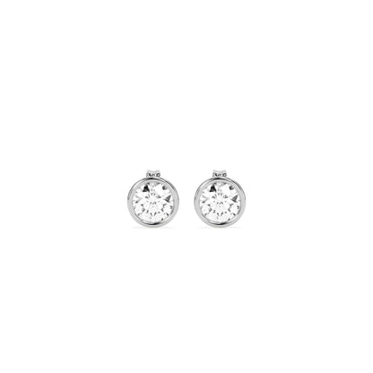 Stunning Solitaire Brazil Setting Stud Earrings - Godahari Dev Jewells