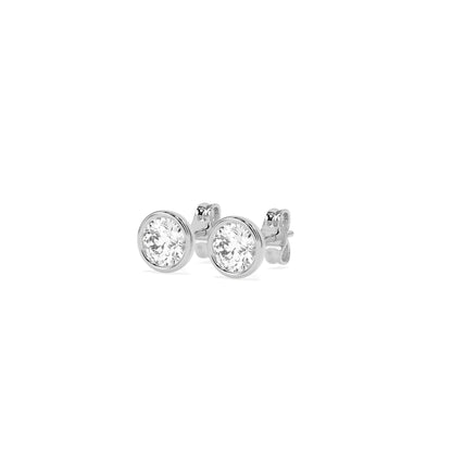 Stunning Solitaire Brazil Setting Stud Earrings - Godahari Dev Jewells