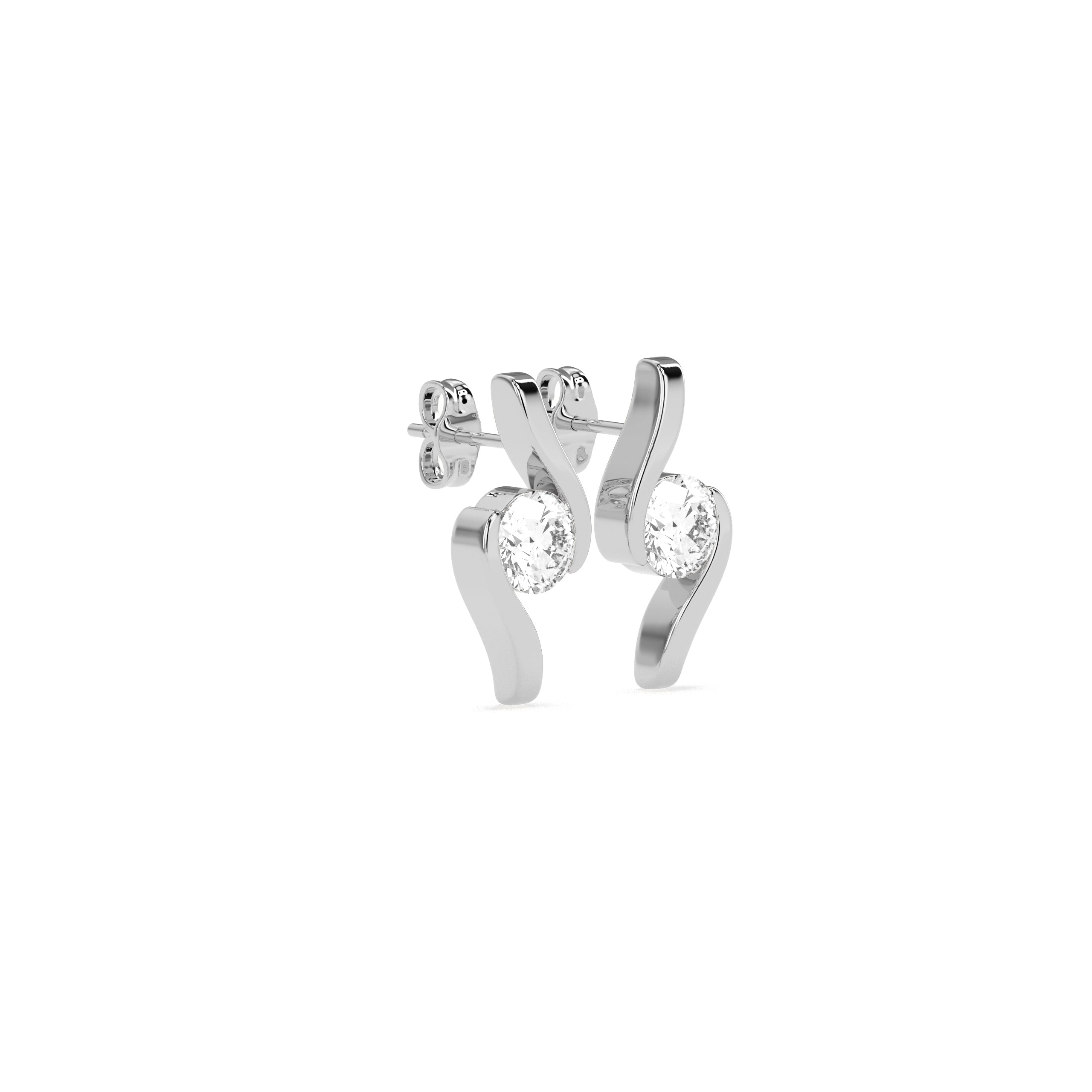 Timeless Solitaire  Stud Earrings - Godahari Dev Jewells