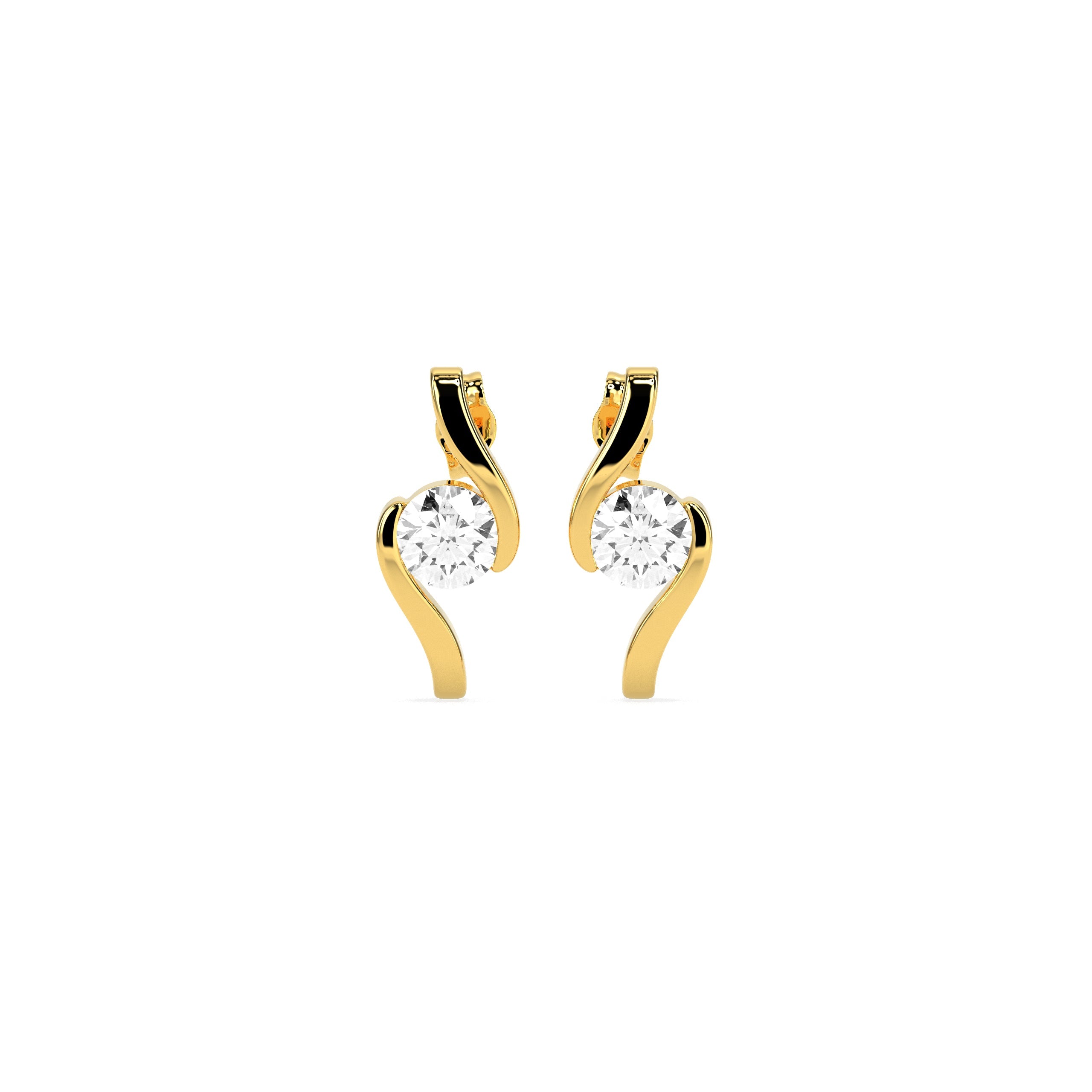 Timeless Solitaire  Stud Earrings - Godahari Dev Jewells