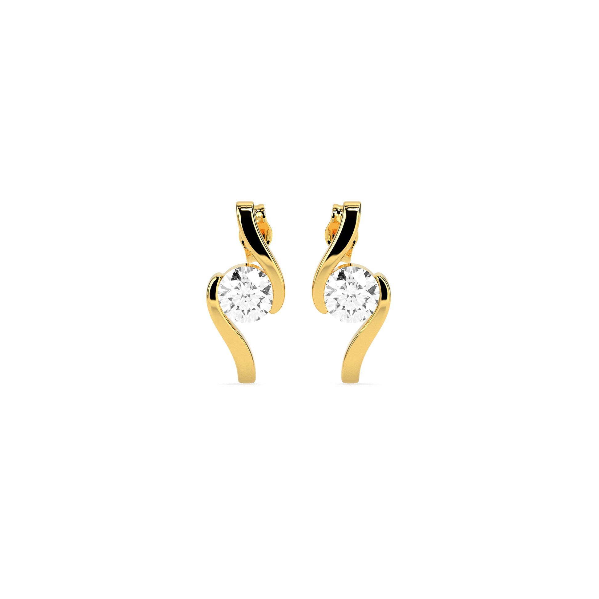 Timeless Solitaire  Stud Earrings - Godahari Dev Jewells