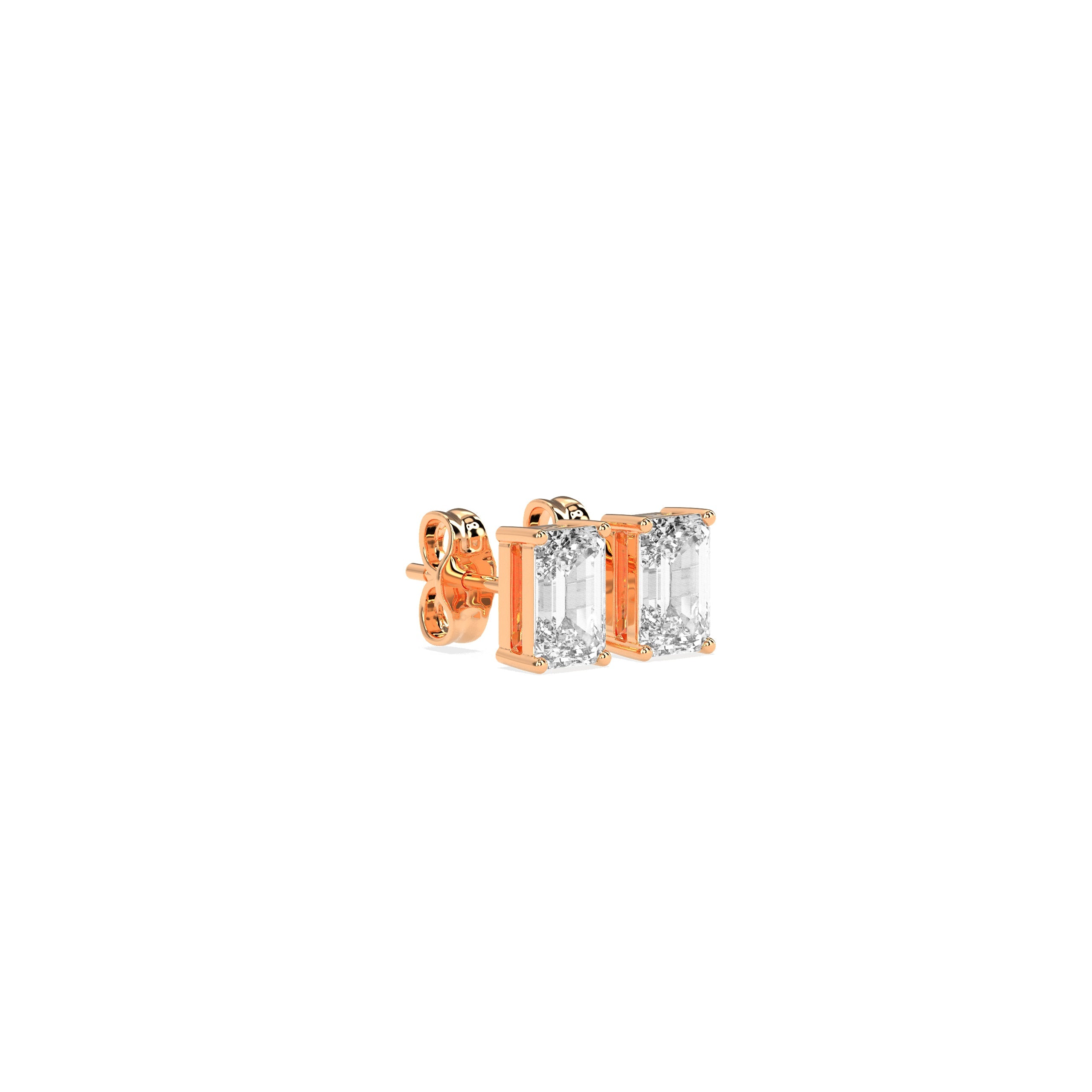 Elegant Solitaire 4-Prong Stud Earrings - Godahari Dev Jewells